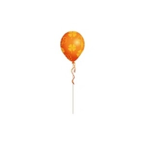 Orange Shamrock Balloon